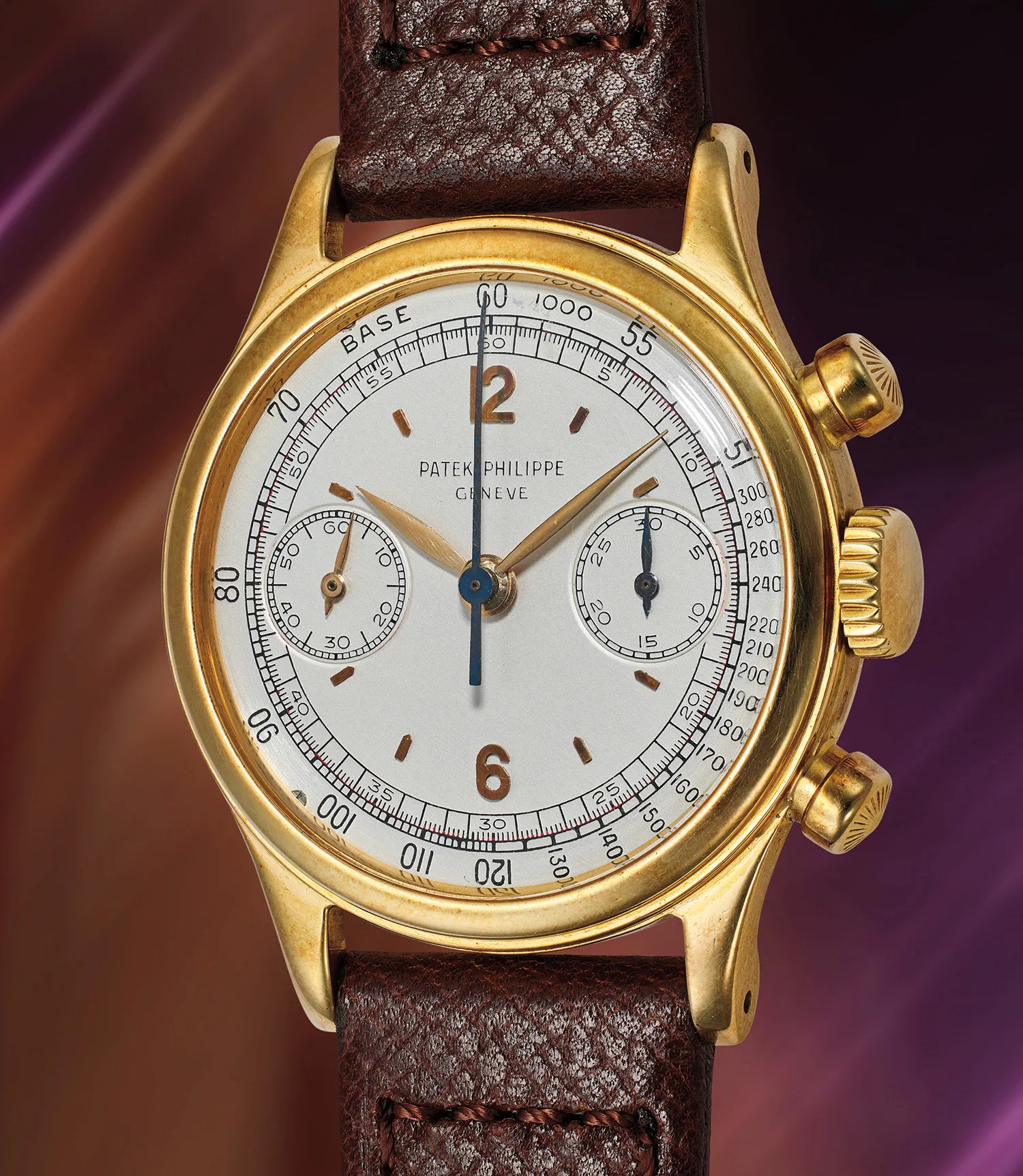 Patek Philippe Chronograph 1463 35mm Yellow gold Silver