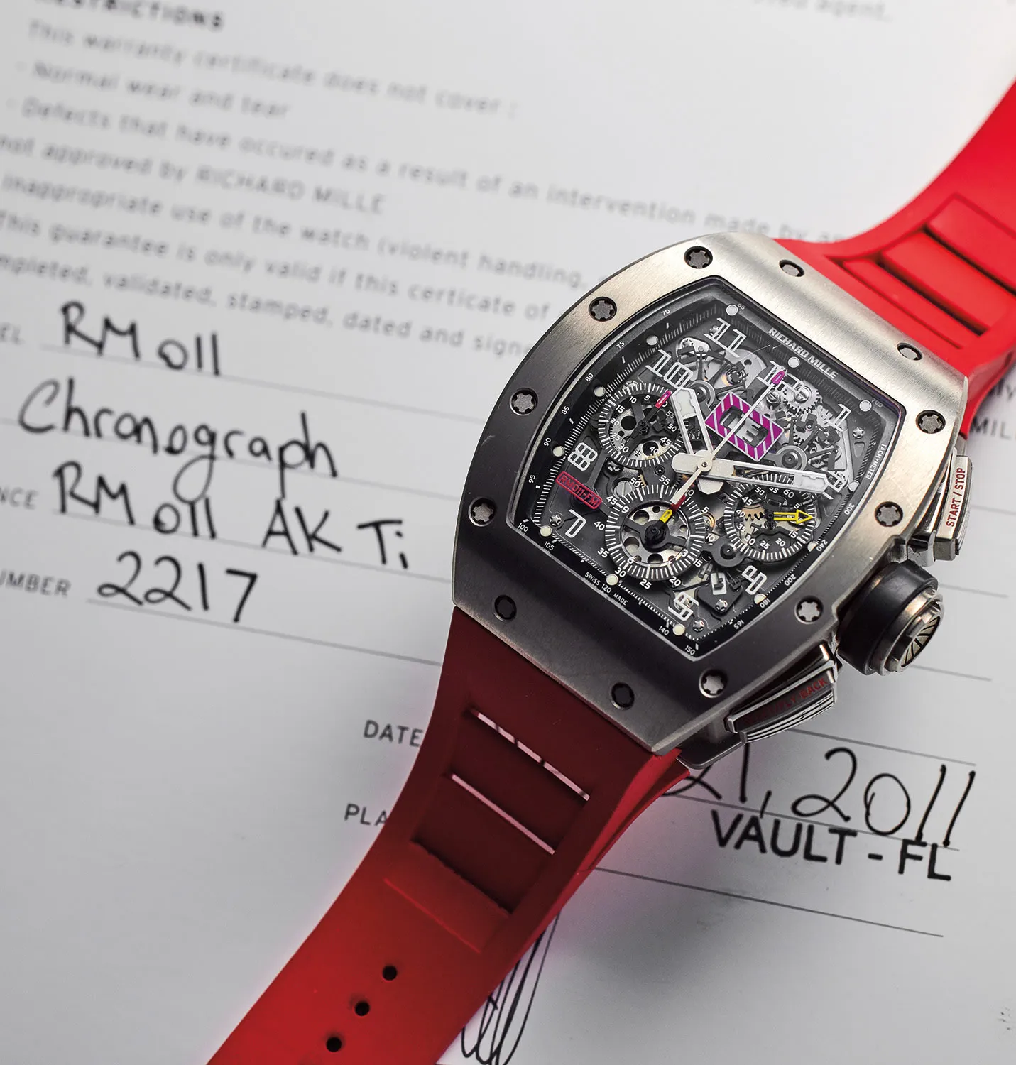 Richard Mille RM 011 RM011 AK TI 50mm Titanium Skeletonised 1