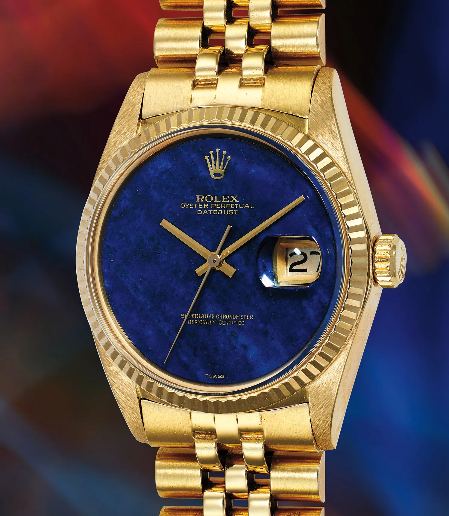 Rolex Datejust 1601 36mm Yellow gold and lapis lazuli Lapis lazuli