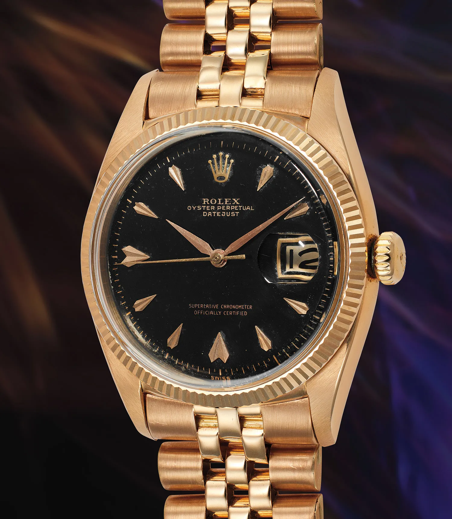 Rolex Datejust 36 6605 36mm Rose gold Black