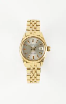 Rolex Oyster Perpetual "Datejust" 6901 25mm Yellow gold Silver