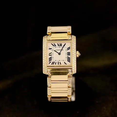 Cartier Tank Française 1821 25mm Yellow gold White