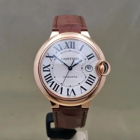 Cartier Ballon Bleu 2999 42mm Rose gold Silver