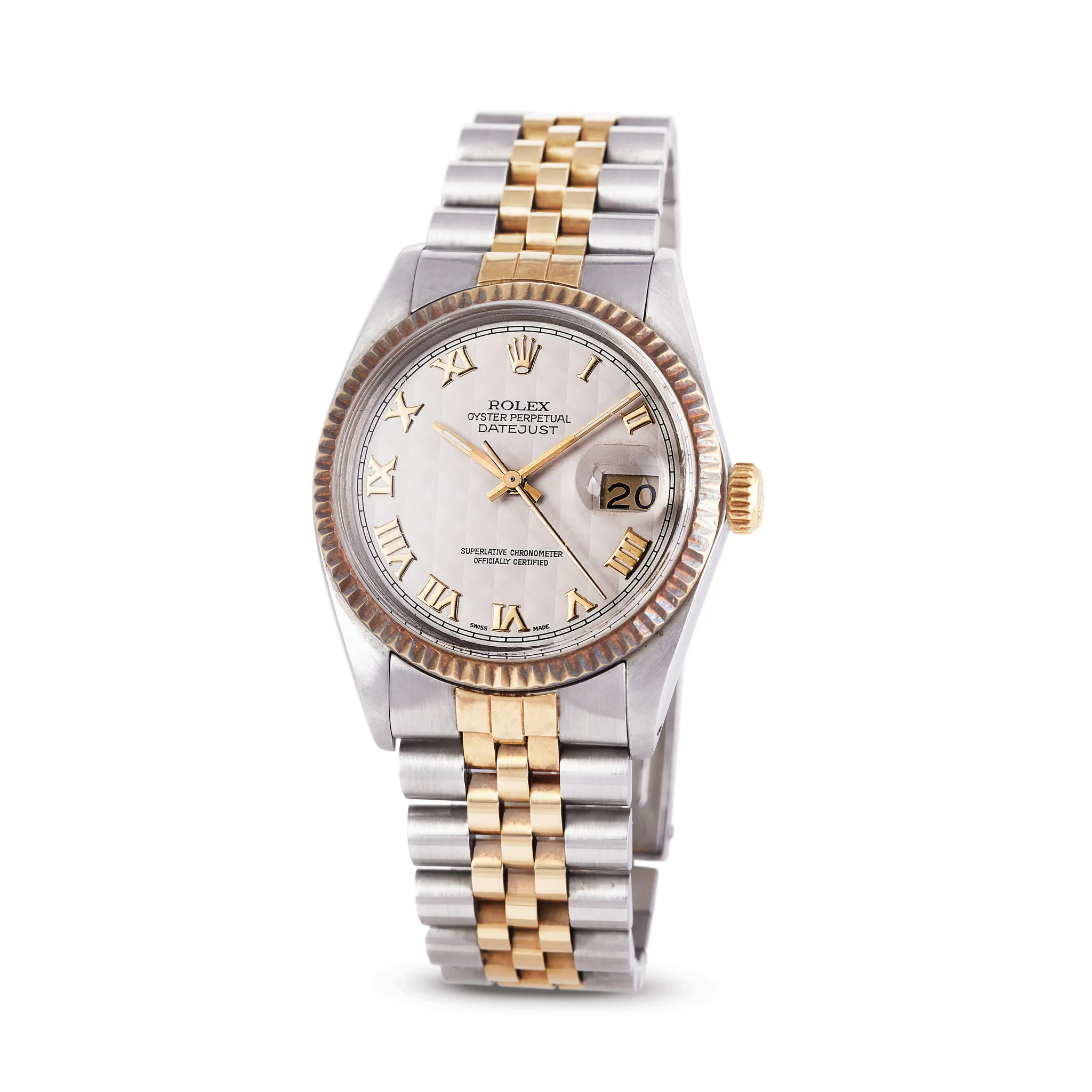 Rolex Datejust 36 16013 36mm Yellow gold and stainless steel White