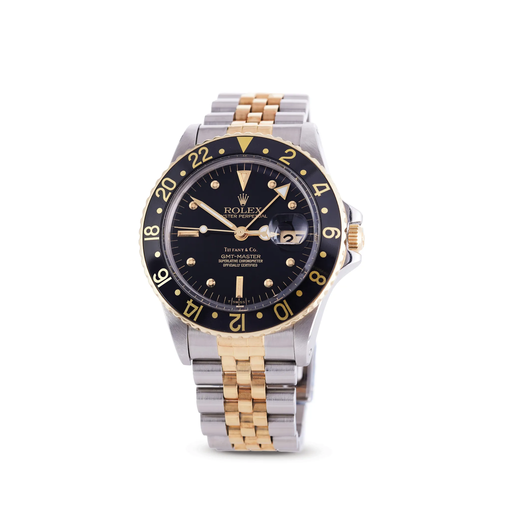 Rolex GMT-Master 16753 39mm Yellow gold and Stainless steel Black