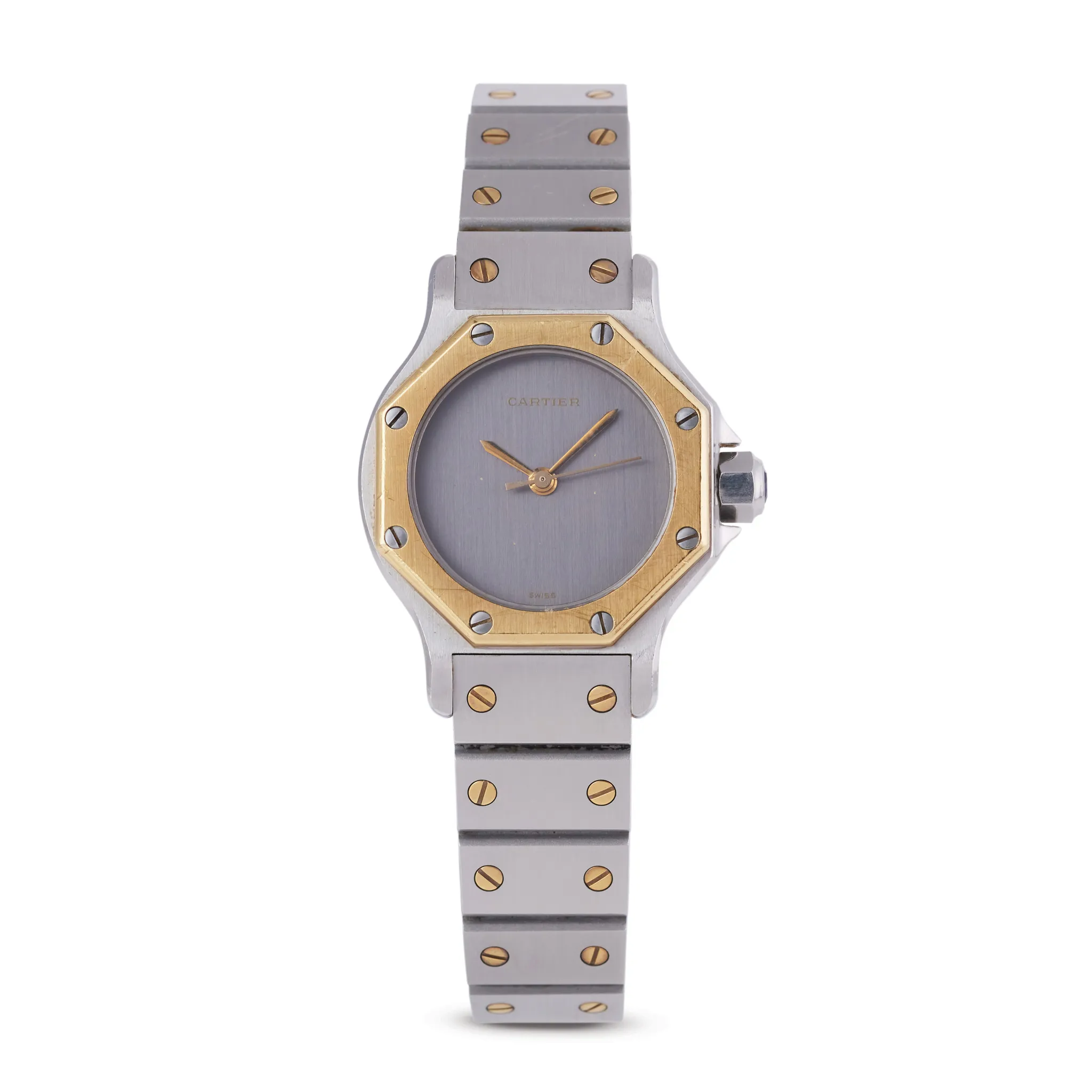 Cartier Santos Octagon 0907 25mm Yellow gold and Stainless steel Gray