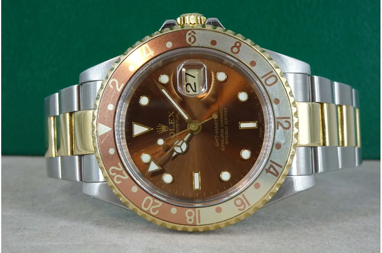 Rolex GMT-Master II 16713 40mm Yellow gold and Stainless steel marrone