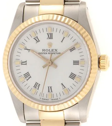 Rolex Oyster Perpetual 31 67513 31mm Yellow gold and stainless steel White