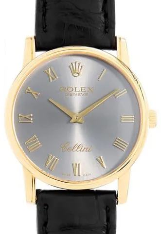 Rolex Cellini 5116/8 32mm Yellow gold Gray