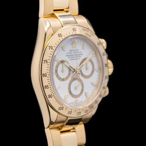 Rolex Daytona 116528 40mm Yellow gold White 1