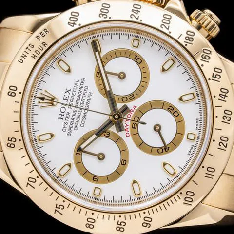 Rolex Daytona 116528 40mm Yellow gold White 4