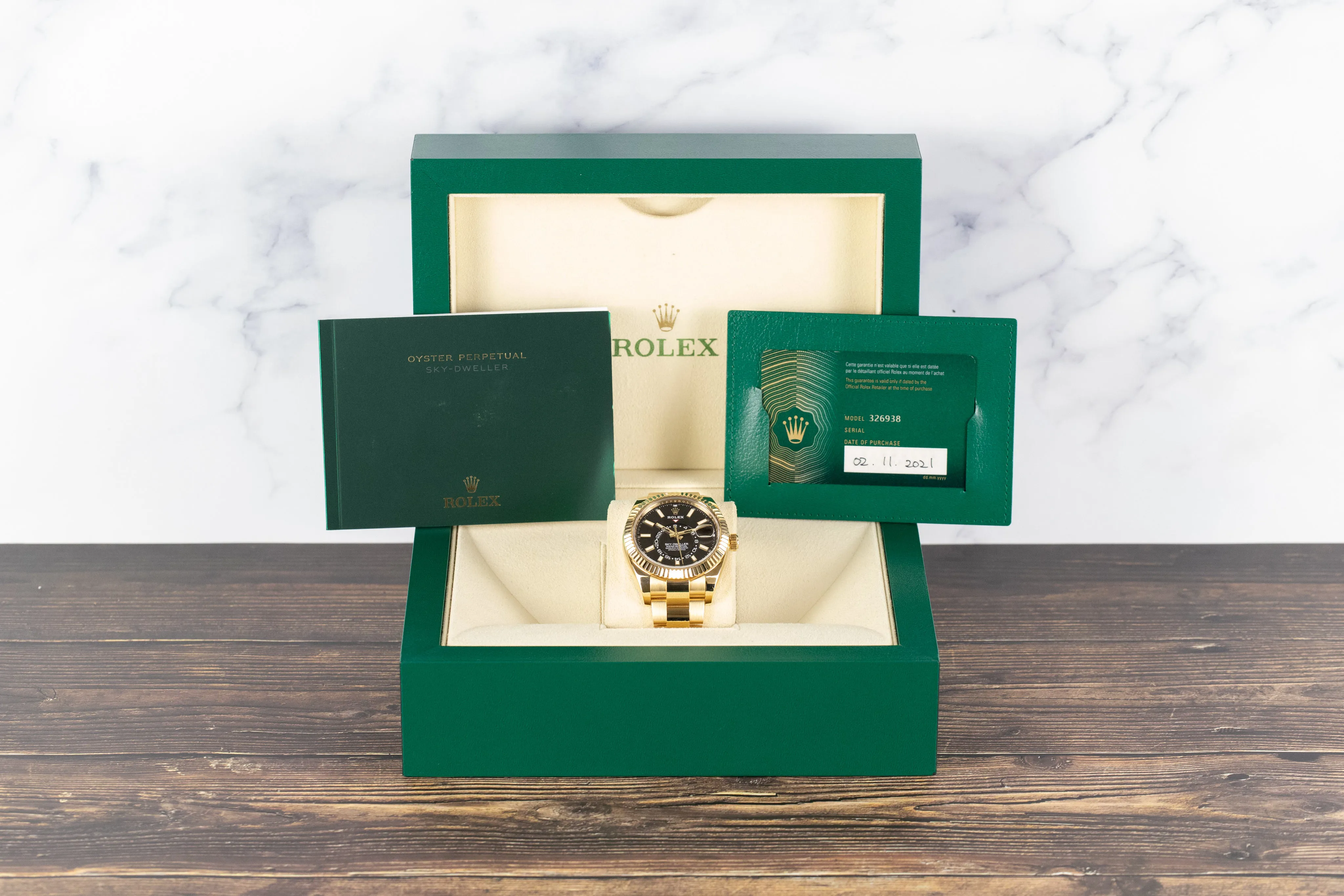 Rolex Sky-Dweller 326938 42mm Yellow gold Black 4