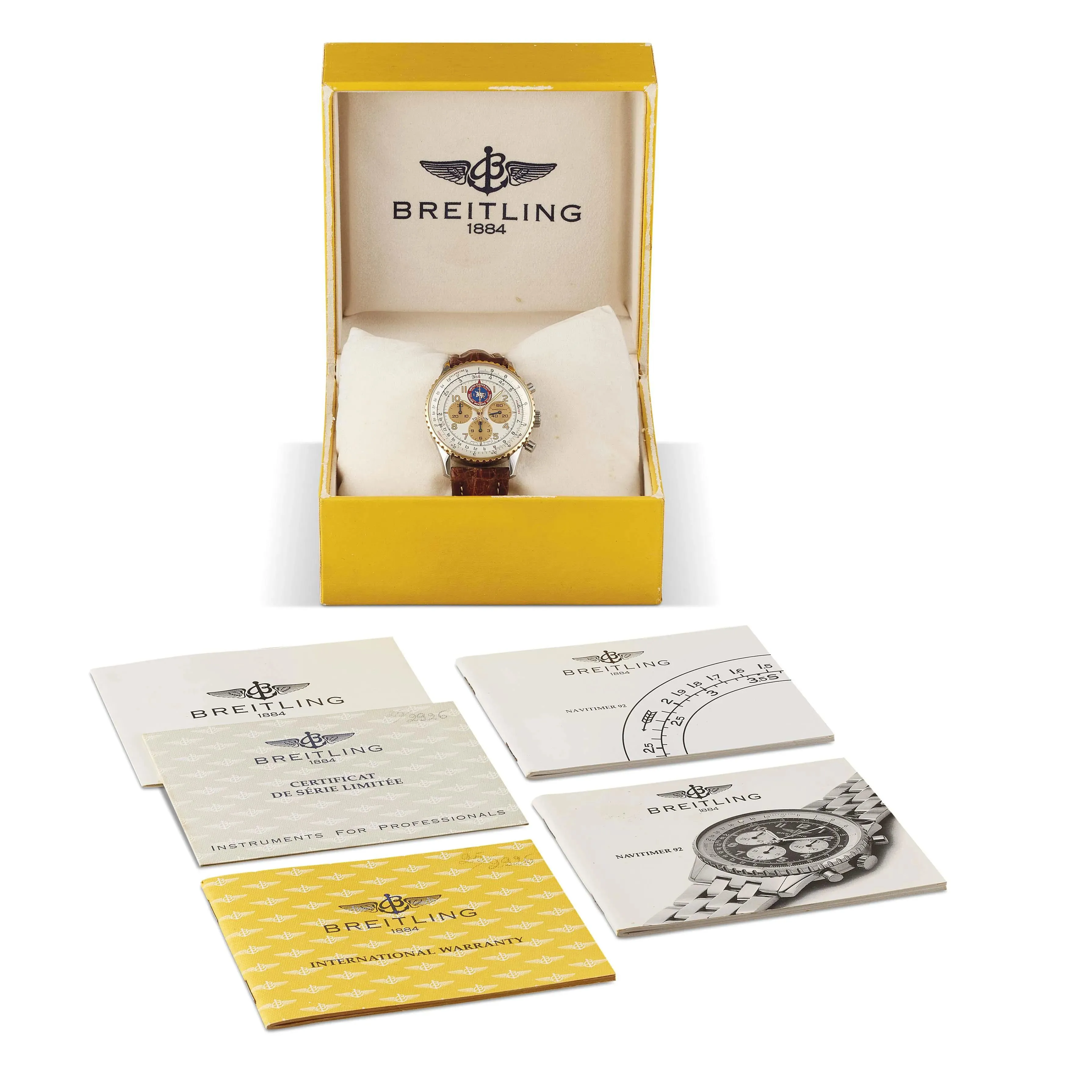 Breitling Navitimer D30022 38mm Yellow gold and stainless steel Silver 1