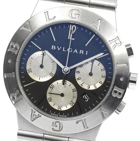 Bulgari Diagono CH 35 S 35mm Stainless steel Black