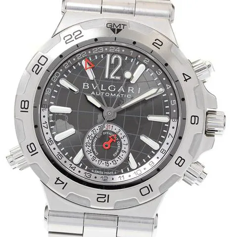 Bulgari Diagono DP 42 S GMT 42mm Stainless steel Gray