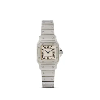 Cartier Santos Galbée 1565 Stainless steel White