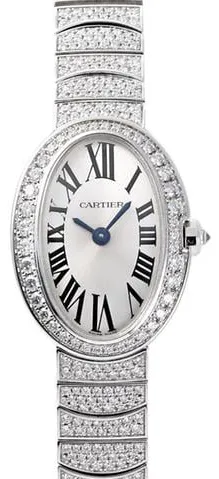 Cartier Mini Baignoire HPI00327 25mm White gold Silver