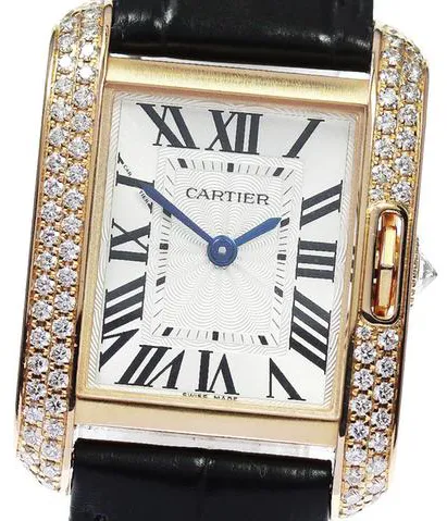 Cartier Tank Anglaise WT100013 23mm Rose gold Silver