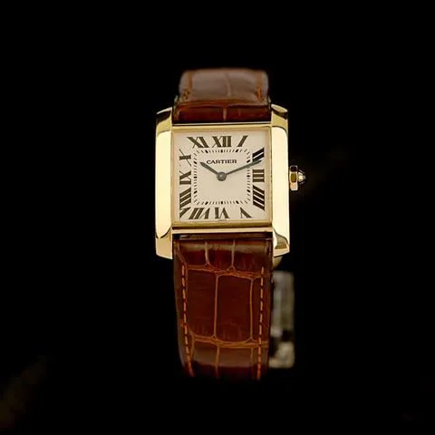 Cartier Tank Française 1821 25mm Yellow gold Silver