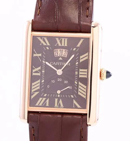 Cartier Tank W1560002 Rose gold Brown