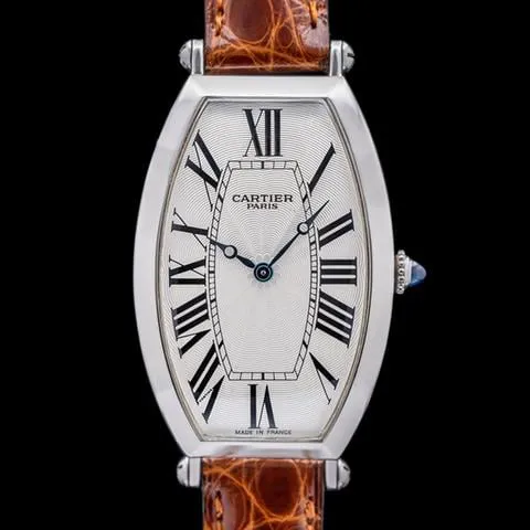 Cartier Tonneau 2435 26mm Platinum Guilloché