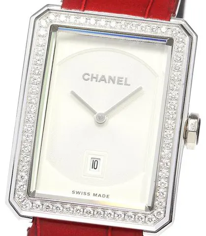 Chanel Boy-Friend H4470 26.5mm White gold White