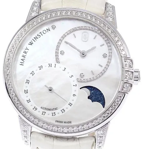 Harry Winston Midnight MIDAMP36WW001 36mm White gold White