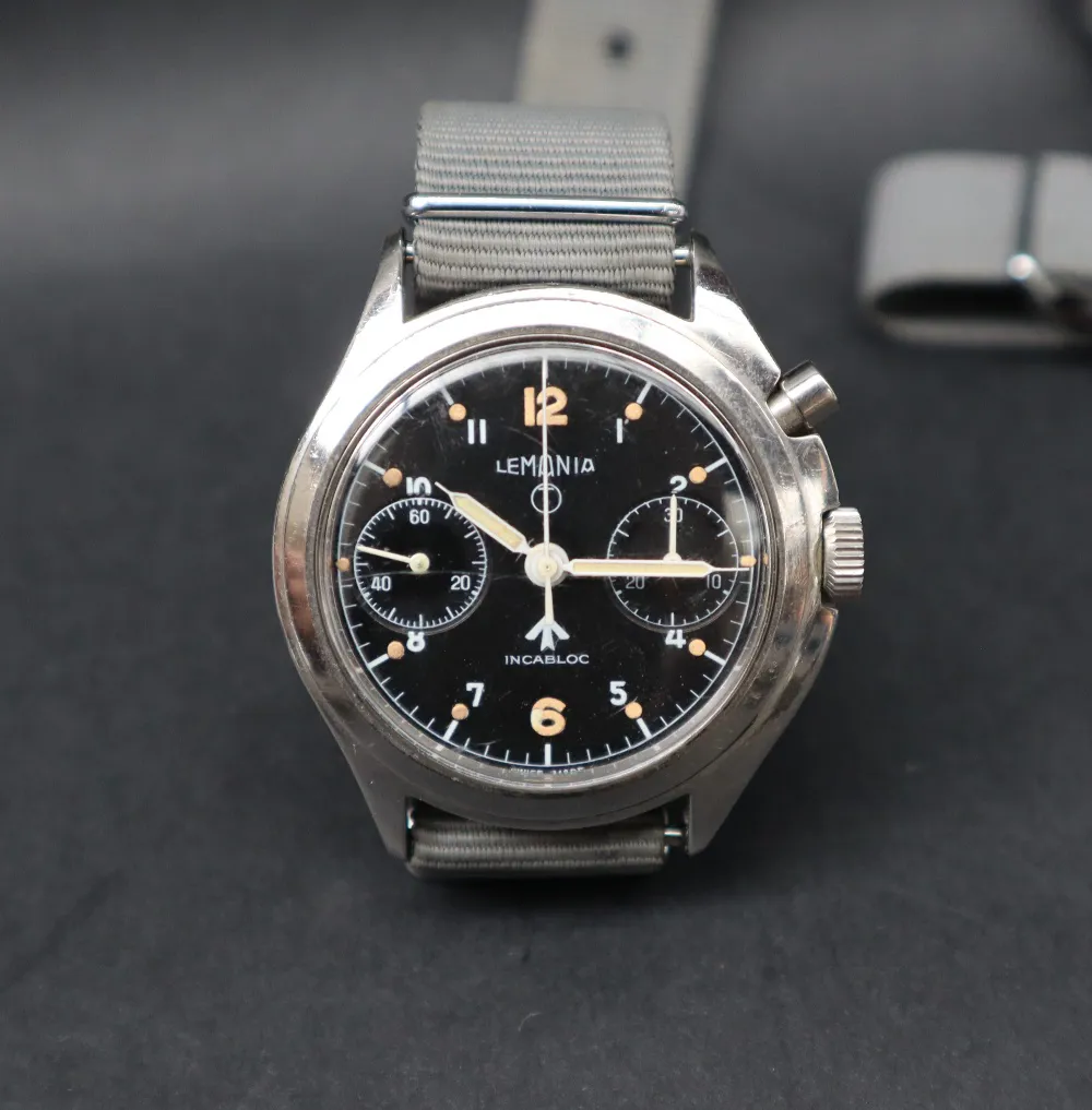 Lemania Chronograph 40mm Stainless steel Black 1