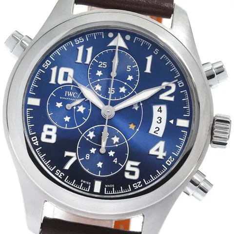 IWC Pilot Double Chronograph IW371807 44mm Stainless steel Blue