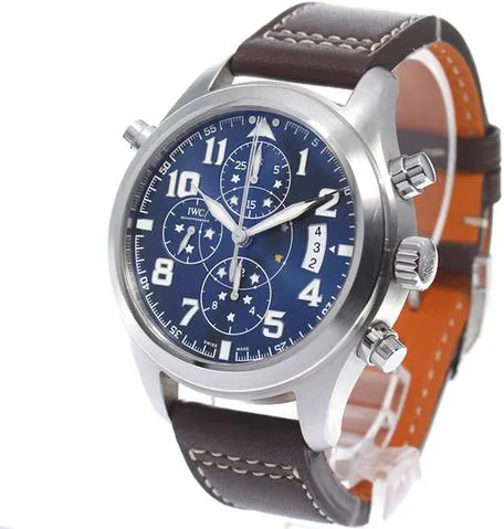 IWC Pilot Double Chronograph IW371807 44mm Stainless steel Blue 3