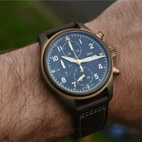 IWC Pilot Spitfire Chronograph IW387902 41mm Bronze Green