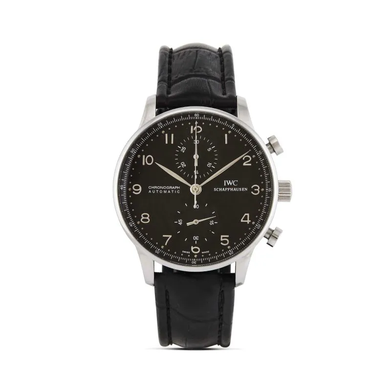 IWC Portugieser Chronograph 3714 41mm Stainless steel Black