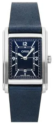 Oris Rectangular 01 561 7783 4065-07 5 19 17 25mm Stainless steel Blue