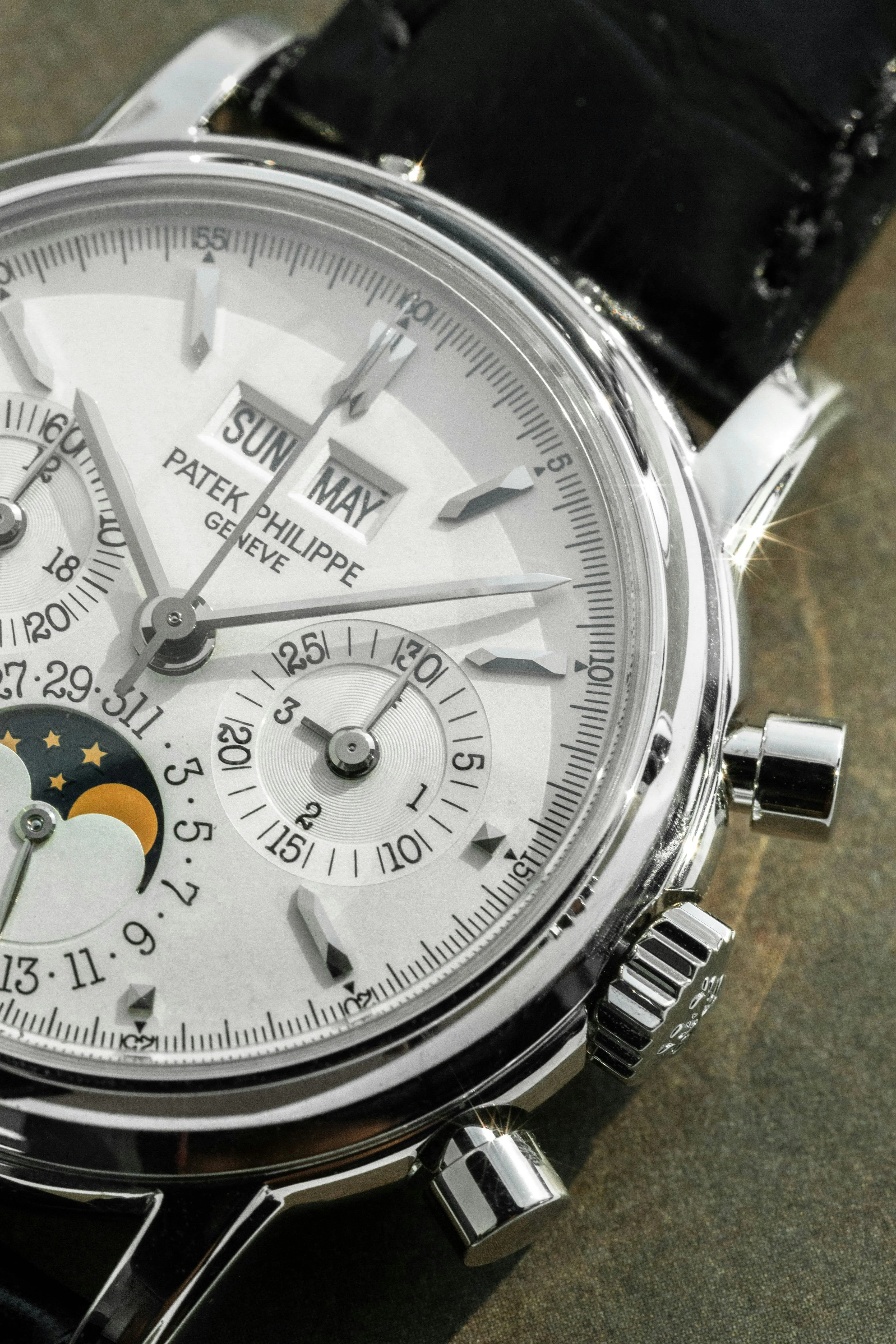 Patek Philippe Perpetual Calendar Chronograph 3970EP 36mm Platinum Silver 8