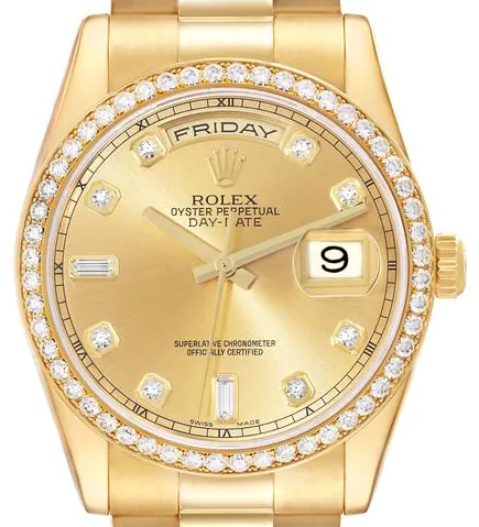 Rolex Day-Date 36 118348 36mm Yellow gold Champagne