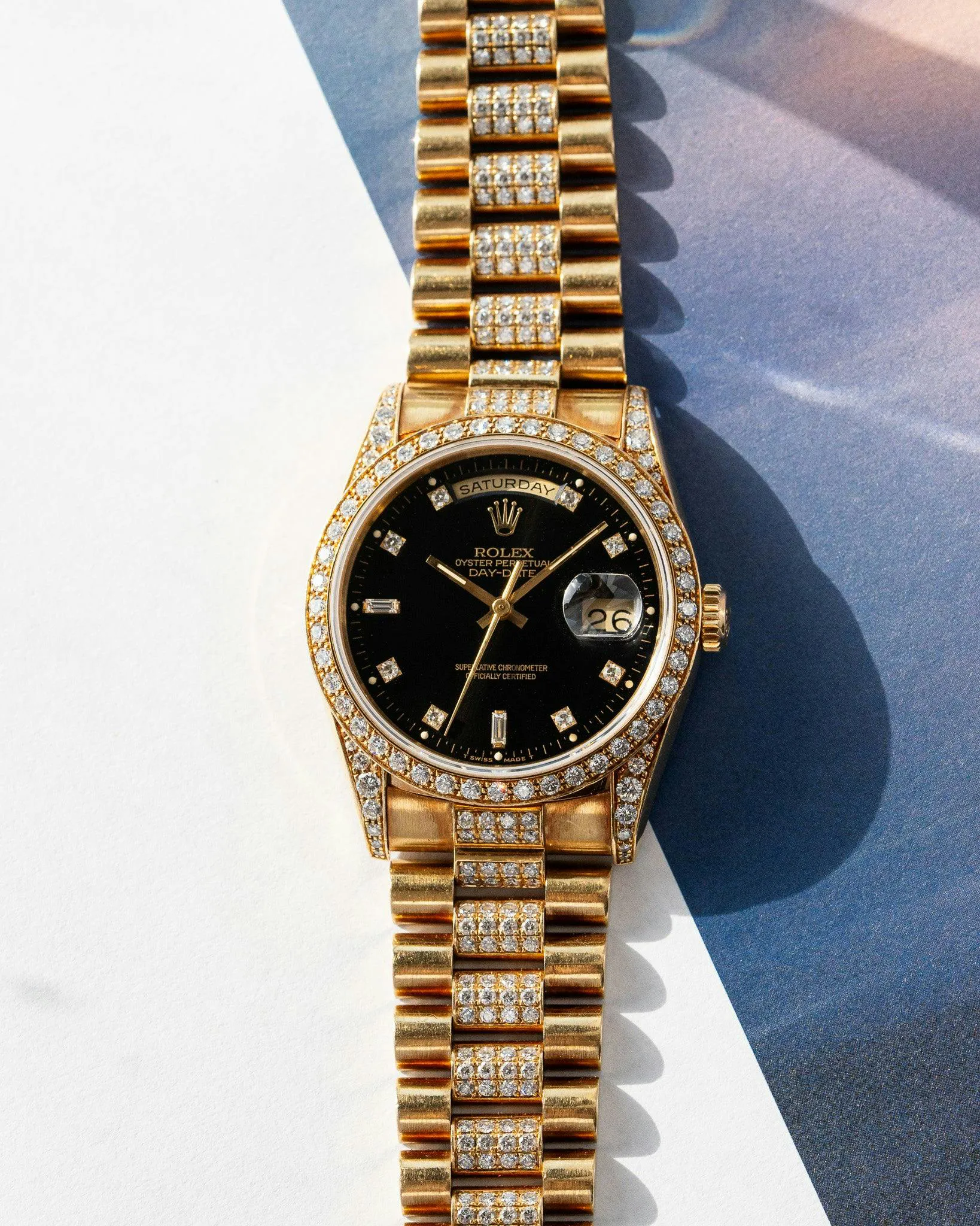 Rolex Day-Date 36 18388 Yellow gold Black