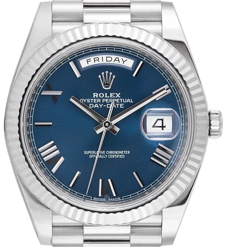 Rolex Day-Date 40 228239 40mm White gold Blue