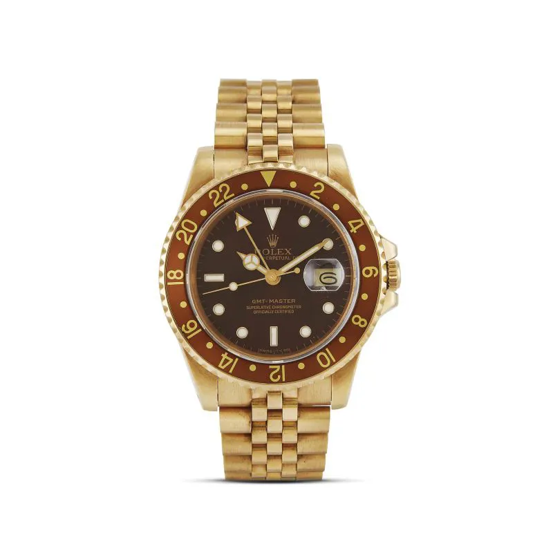 Rolex GMT-Master 16758 40mm Yellow gold Brown