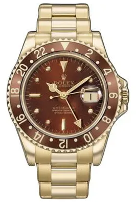 Rolex GMT-Master 16758 40mm Yellow gold Brown