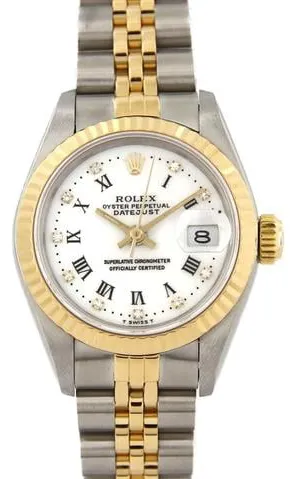 Rolex Datejust 69173G 26mm Yellow gold and Stainless steel White