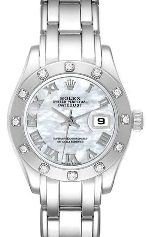 Rolex Lady-Datejust Pearlmaster 80319 29mm White gold Mother-of-pearl