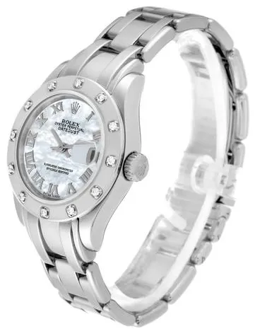 Rolex Lady-Datejust Pearlmaster 80319 29mm White gold Mother-of-pearl 5