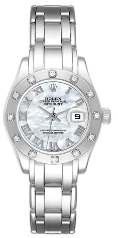 Rolex Lady-Datejust Pearlmaster 80319 29mm White gold Mother-of-pearl 6