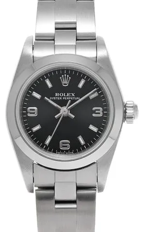 Rolex Oyster Perpetual 76080 24mm Stainless steel Black