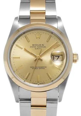 Rolex Oyster Perpetual Date 15203 34mm Stainless steel Champagne