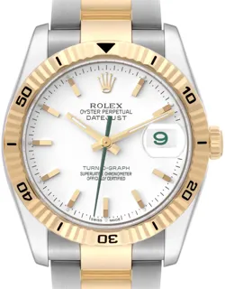 Rolex Turn-O-Graph 116263 36mm Stainless steel and 18k yellow gold White