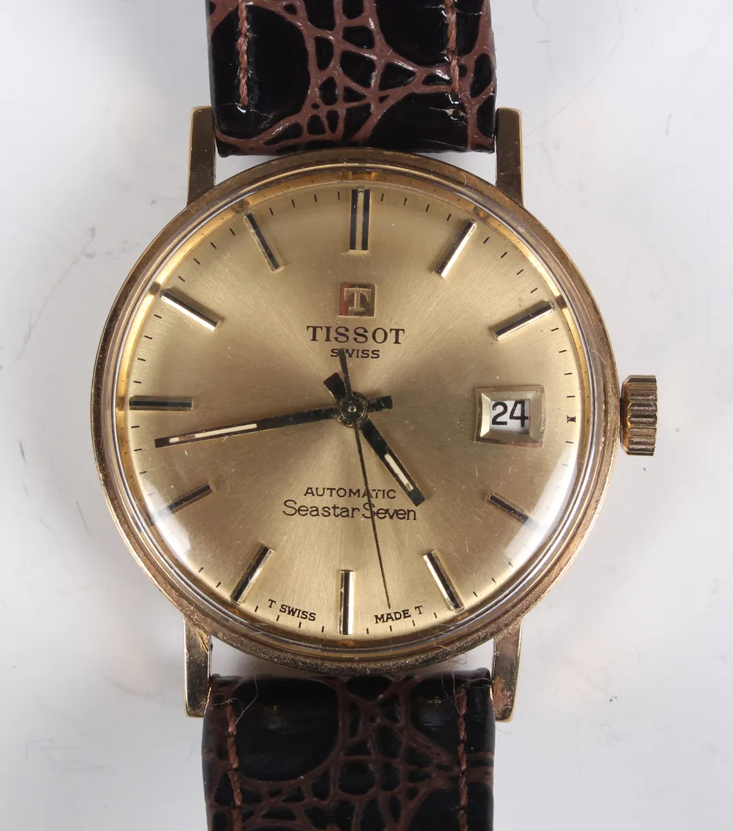 Tissot Seastar Seven 34mm Yellow gold Gilt