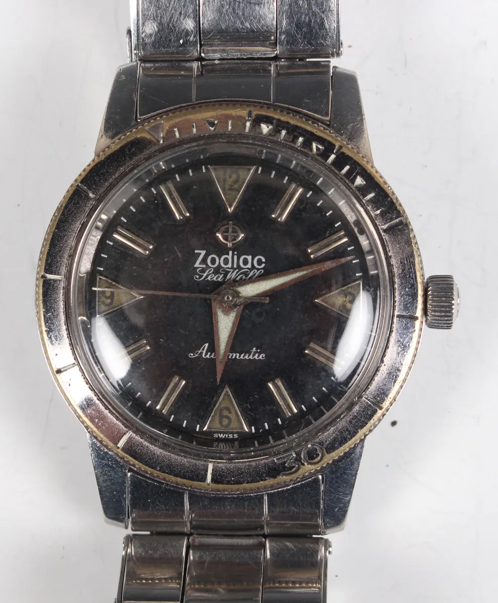 Zodiac Sea Wolf 35mm Stainless steel Black