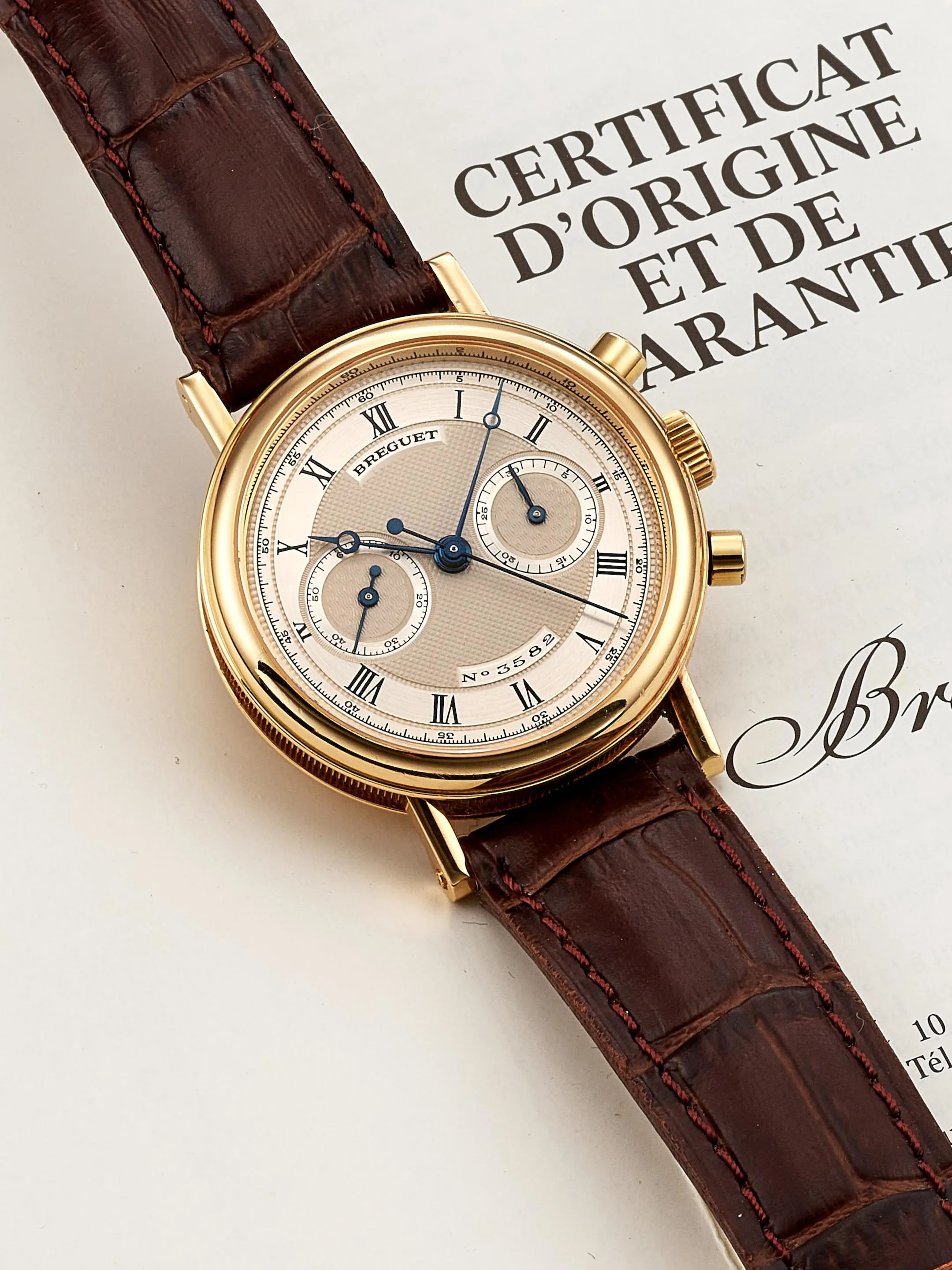 Breguet Classique 3237 36mm Yellow gold Silver