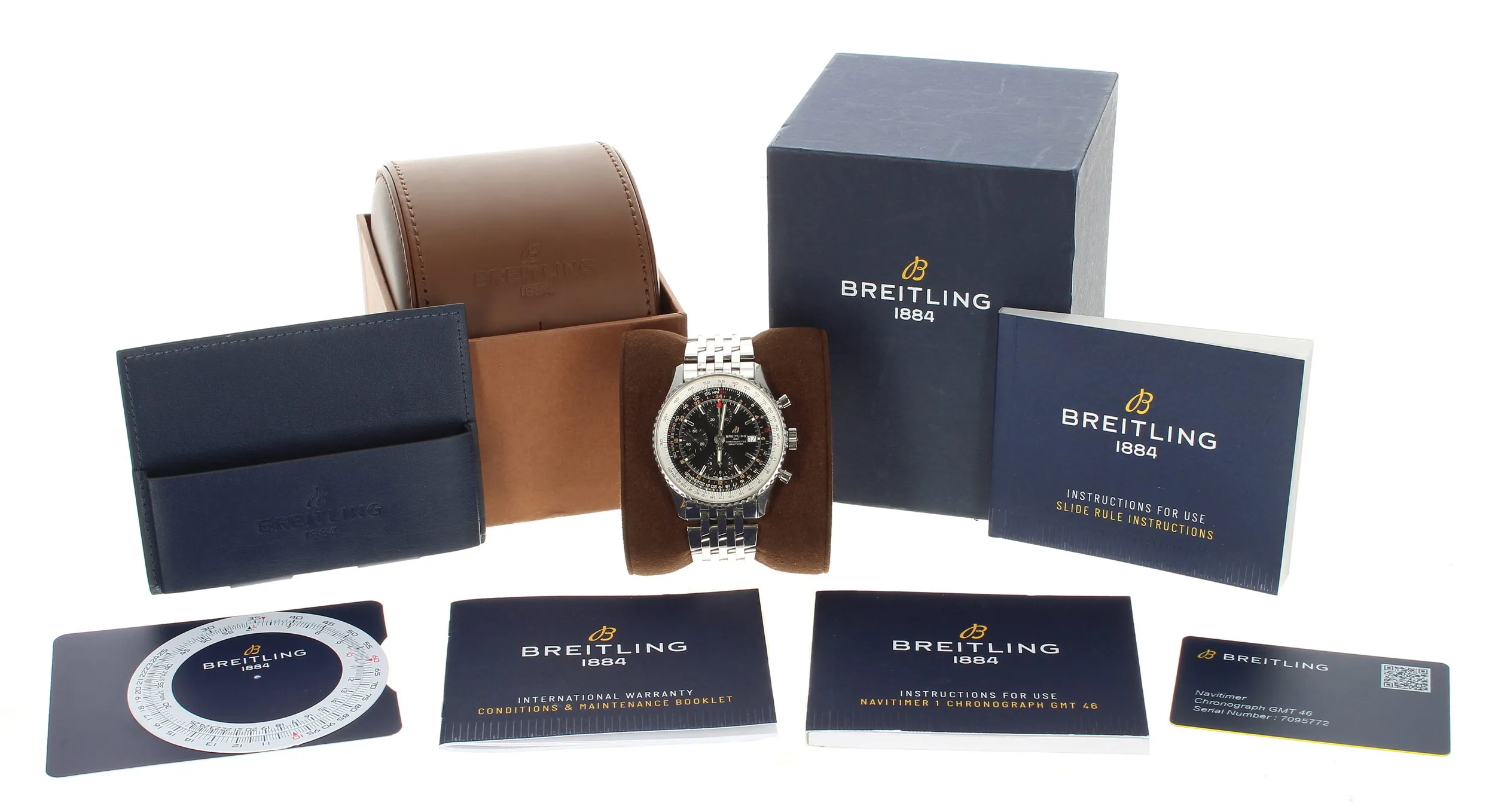 Breitling Navitimer GMT A24322 46mm Stainless steel Black 1